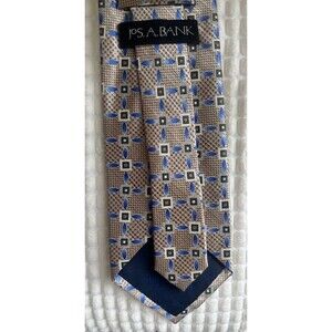 Jos A Bank Taupe Silk Tie